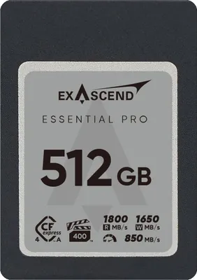 Produktbild von Exascend Essential Pro CFexpress A 4.0 512 GB-Karte