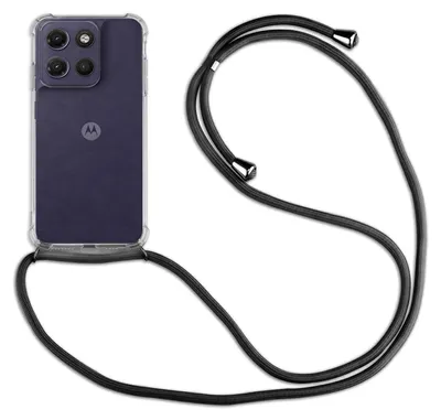 Produktbild von Handykette für Motorola Moto G17 Hülle mit Band Case Kordel in Schwarz