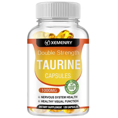 Image de Taurine 1000 mg - Amélioration des performances, énergie, régénération, santé cérébrale et cardiaque