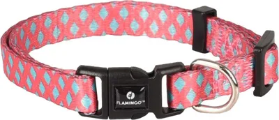 Produktbild von Flamingo Halsband Sue rosa/grün, Maße: 20-35 cm / 10 mm