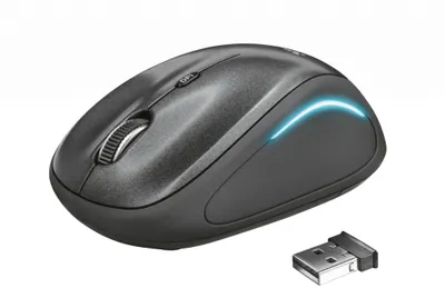 Zdjęcie produktu dla Trust Yvi FX, Oburęczny, Optyczny, RF Wireless, 1600 DPI, Czarny