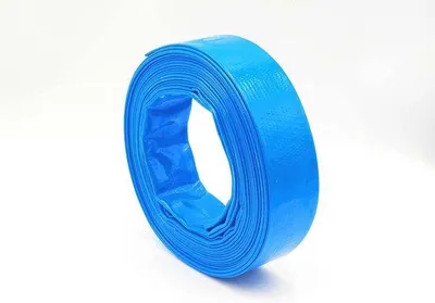 Zdjęcie produktu dla Wąż PVC płaski, średnica 32 mm, długość 10 metrów, do zastosowań w budownictwie i przemyśle, przeznaczony do pracy pod wysokim ciśnieniem