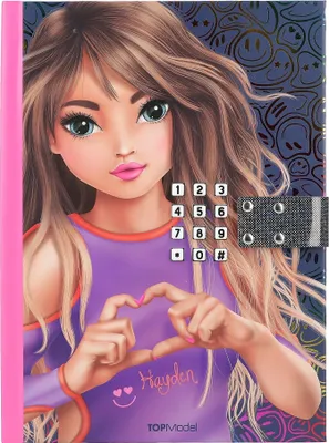 Produktbild von Depesche 12971 TOPModel Night Light-Tagebuch mit Zahlen-Code und Sound, Buch mit 80 linierten und bunt illustrierten Seiten, Mehrfarbig