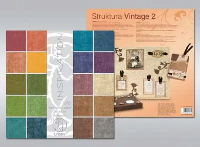 Produktbild von Scrapbooking Paper Struktura Vintage 2, 20 Blatt in 20 Farben
