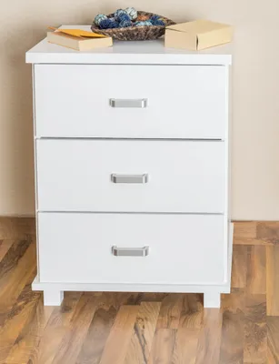 Produktbild von Kommode Kiefer massiv Vollholz weiß lackiert Columba 14 - Abmessung 79 x 60 x 50 cm
