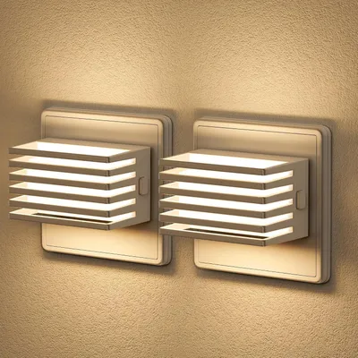 Obrázek produktu pro Noční lampička do zásuvky se světelným senzorem, 2 kusy, s regulovatelným jasem (30/60/100 lumenů)