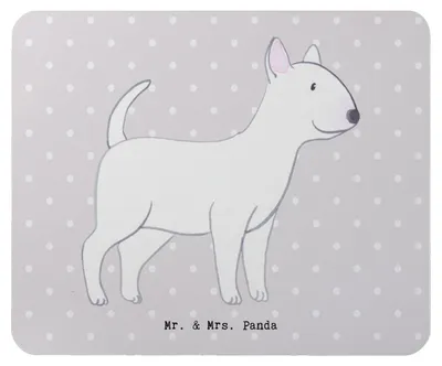 Produktbild von Mr. & Mrs. Panda Mauspad Bullterrier Lebensretter - Grau Pastell - Geschenk, pc mousepad, mousematte, Mouse Pad, computer