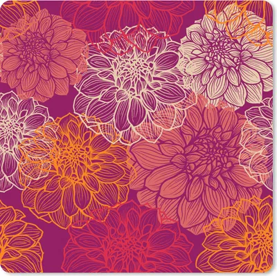 Produktbild von MuchoWow® Mauspad Mousepad Blumen - Regenbogen - Dahlie - Muster 30x30 cm - Mousepads - Maus Mat - Pad - Mausunterlage - Gaming
