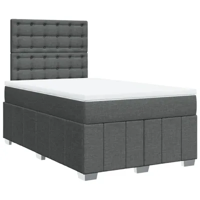 Productafbeelding van vidaXL Boxspringbed met matras, donkergrijs, 120x190 cm, gestoffeerd