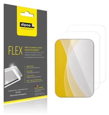 Immagine prodotto di 2x Pellicola protettiva per Vimmk Blutzuckermessgerät, rivestimento al 100%, Protezione dipos Flex