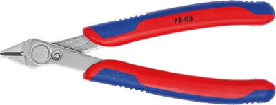 Obrázek produktu pro Knipex Electronic Super Knips XL, Diagonální kleště, 1,23 cm, Ocel, Modrá, Červená, 14 cm, 77 g