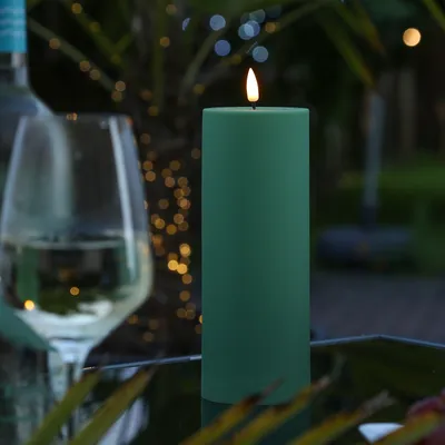 Obrázok produktu pre LED sviečka MIA - plastová - realistický 3D plameň - V: 20 cm - na vonkajšie použitie - zelená