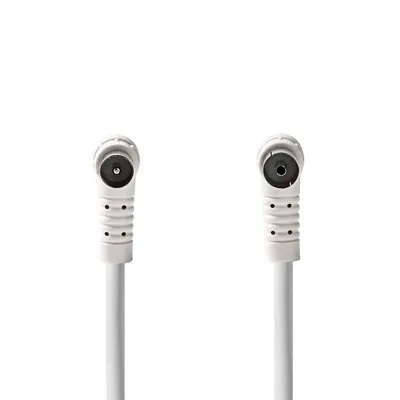 Produktbild von Nedis Koaxial Kabel - IEC (Coax) Stecker - IEC (Coax) Buchse - Vernickelt - 120 dB - 75 Ohm - 4-fach geschirmt - 3.00 m - Rund - PVC - Weiss - Box