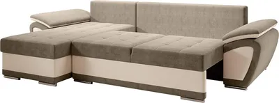 Produktbild von Easy4You ENZO Schwarz/Weiß Ecksofa L-Form Rechts 268 x 97 x 157 cm mit Schlaffunktion und Stauraum - Schlafsofa mit Bettkasten - Moderne Wohnzimmermöbel – Stoff: SORO 100 + SOFT 17