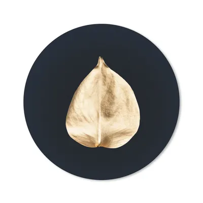 Produktbild von MuchoWow® Mauspad Mousepad Blätter - Schwarz und Gold - Schwarz - Gold - Luxus 20x20 cm - Mousepads - Maus Mat - Pad - Mausunterlage - Schreibtischmatte