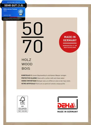 Produktbild von DEHA Design Holz Bilderrahmen Fontana, 50x70 cm, Eiche