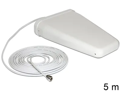 Produktbild von DeLOCK 88808, 9 dBi, 0.790 - 0.870 / 1.710 - 2.690 GHz, IEEE 802.11b, IEEE 802.11g, IEEE 802.11n, 50 Ohm, Richtantenne, N-Typ