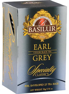 Immagine prodotto di Basilur Tè nero Earl Grey 25 bustine da 2 g Tè nero black tea