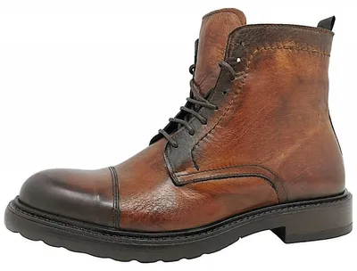 Image de Exton - Bottes pour hommes, chaussures à lacets, couleur marron, style décontracté