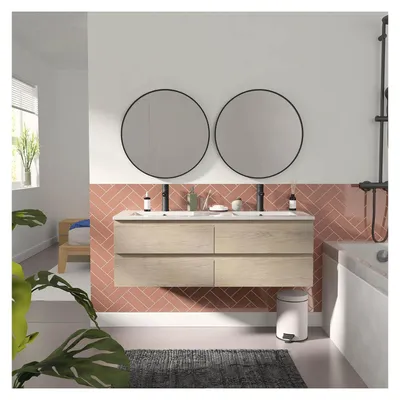 Image de Meuble sous vasque suspendu SORRENTO 4 tiroirs 120cm