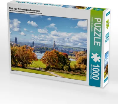 Produktbild von CALVENDO Puzzle Blick von Waldschlösschenbrücke 1000 Teile Puzzle quer | 1000 Teile Lege-Größe 64x48cm Foto-Puzzle für glückliche Stunden