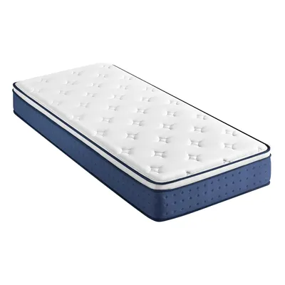 Obrázek produktu pro VASAGLE Pružinová matrace 90 x 200 x 20 cm, gelová paměťová pěna, střední tvrdost, 7 zón, ložnice, prodyšná, modrá