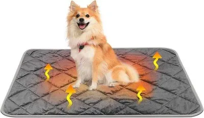 Productafbeelding van Famanu zelfverwarmende deken voor huisdieren - Verwarmingermat voor katten en honden, wasbaar, antislip, 58 x 88 cm