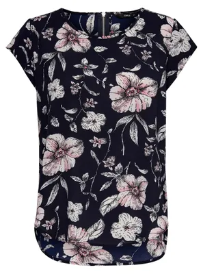 Zdjęcie produktu dla Drukuj Bluzka Krótki Rękaw Podstawowy Okrągły Bluza Koszulka Top ONLVIC | 34