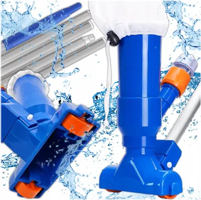 Produktbild von KRUMAD Poolsauger mit Filterbeutel und Teleskopstange – Ohne Strom – Poolreiniger für Pool, Teich und Whirlpool – Manuelles Poolzubehör