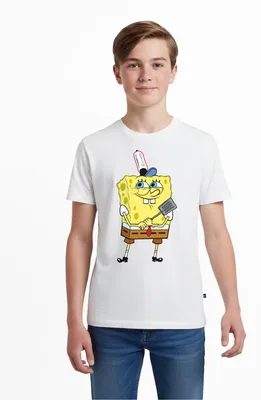 Produktbild von Spreadshirt SpongeBob Schwammkopf Burger Braten Teenager Premium T-Shirt, 158/164 (12 Jahre), Weiß