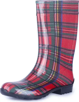 Produktbild von Ladeheid Damen Gummistiefel LA-967 (Rot/Gitter, 36 EU)