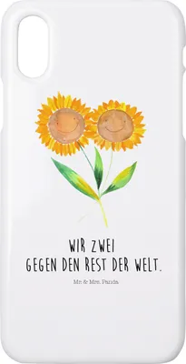 Produktbild von Mr. & Mrs. Panda Iphone 10 Handyhülle Blume Sonnenblume - Weiß - Geschenk, Freundin, Vertrauen, Sonnenblumen, Cover, Garten, X, Hülle, Zusammen, Beste, Handy