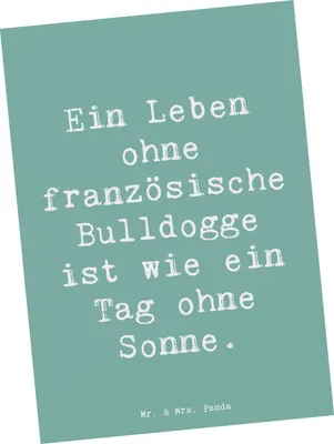 Produktbild von Mr. & Mrs. Panda Postkarte Spruch Französische Bulldogge - Meeresbrise - Geschenk, Hunderassen Eigenschaften, Vielfalt, Lebensstil, Ansichtskarten, Bulldoggen Fans, Hunde