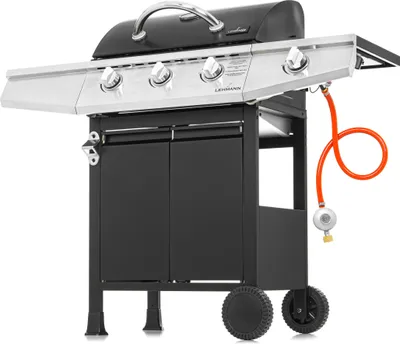 Zdjęcie produktu dla Mocny grill gazowy stalowy ruszt LEHMANN TEXAS 3+1