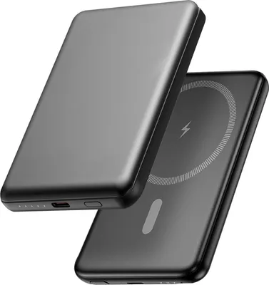 Immagine prodotto di Akashi, batteria 5000 mAh 15W USB C in alluminio riciclato, grigio scuro