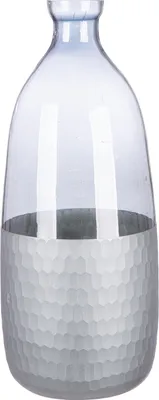 Immagine prodotto di Gilde Flaschenvase, "Canus", Glas, grau, silberfarben, VE 2, L. 13 cm, B. 13 cm, H. 33 cm 55817 4063387558171