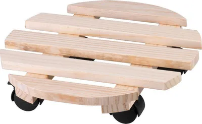 Immagine prodotto di Base Strend Pro, 30x7 cm, per vaso da fiori, con ruote, scorrevole, supporto, max. 50 kg, legno, rotonda