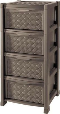 Komoda Tontarelli Plastic 4 zásuvky (38,5 x 39 x 82,5 cm) - biela
