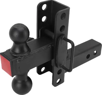 Obrázek produktu pro Nastavitelný kulový držák pro závěs přívěsu, 15,2 cm (6 palců), robustní závěs přívěsu pro 2 přijímače s nosností 12 500 liber