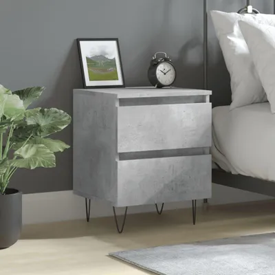 Produktbild von vidaXL Nachttisch Betongrau 40x35x50 cm Holzwerkstoff