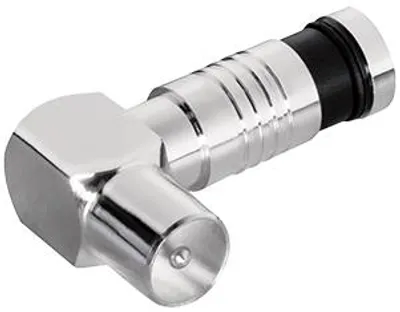 Produktbild von IEC-Winkelkompressionsstecker für Kabel-Ø 6,8 - 7,2 mm vernickelt