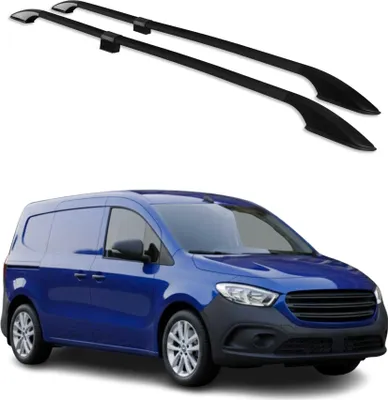 Image de Barres de toit longitudinales pour Mercedes Citan 2021-2025 Aluminium Noir 4 Pcs