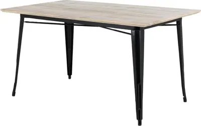 Zdjęcie produktu dla Stół jadalny Bolero Bistro, blat z drewna mango, rama czarna, 1450 mm