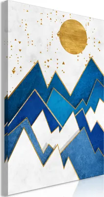 Produktbild von Italienischer Leinwand Leinwandbild - Snowy Peaks (1 Part) Vertical 40x60 cm Abstrakt c-A-0195-b-a