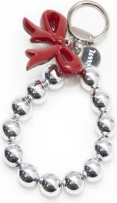Produktbild von Bag Charm - Pearl Bow - Silver