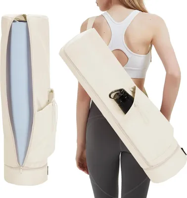 Produktbild von Yogatasche Damen mit Nassfach und Flaschentasche Beige