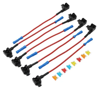 Mini-Sicherungsadapter-Set, 8 Stück, DC 32 V, 8 Sicherungen
