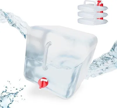 Produktbild von Famanu faltbare Wasserkanister - Set von 4 - 20 l - mit Hahn