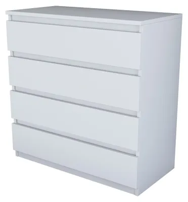 Produktbild von Gorle - Kommode, 80x47x98h cm Weiß, 4 Schubladen