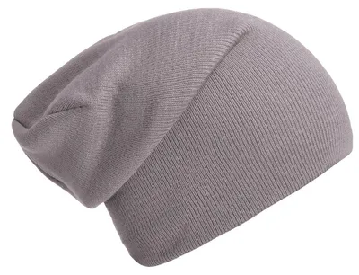 Produktbild von Wintermütze klassische Slouch Beanie one size - Hellgrau